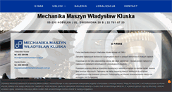 Desktop Screenshot of mechanikamaszyn.com.pl
